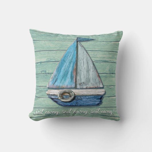 Coussin de yacht de conception de plage de bois de (Recto)