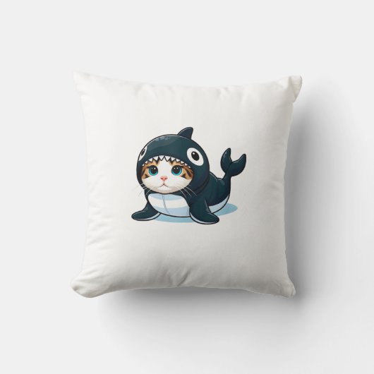 Coussin Débardeur Chat en Costume d'Orque (Recto)