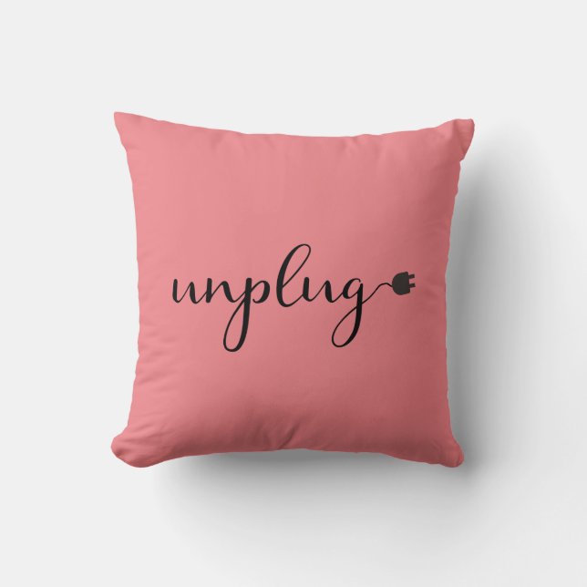 Coussin Débrancher avec le texte et le plug-in de script (Recto)