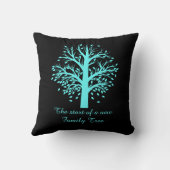 Coussin Début d'un nouvel arbre généalogique, noms/date ;  (Verso)