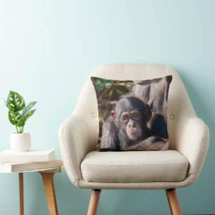 Coussin Débuts doux – L'amour des chimpanzés