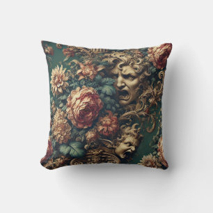 Coussin Décadence Dérangée – Floral Victorien Gothique