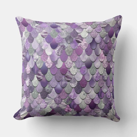 Coussin d'échelles de sirène, pourpre, décor de (Recto)