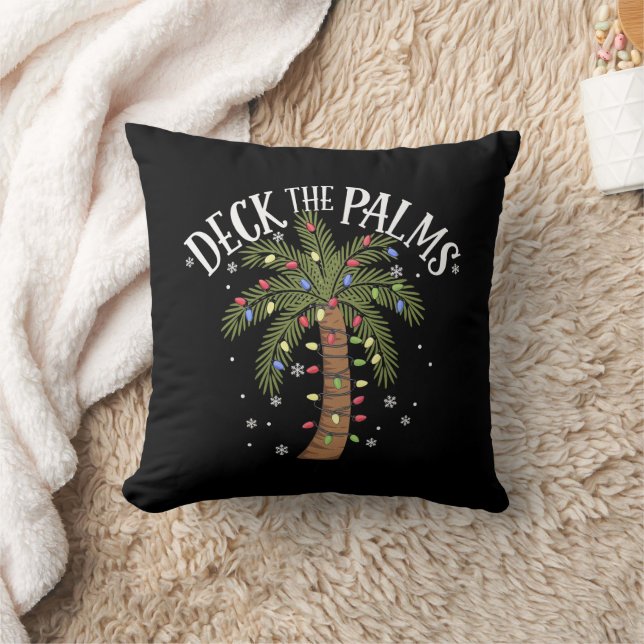 Coussin Deck Les Palms Tropical Hawaii Christmas Palm Tree (Couverture)