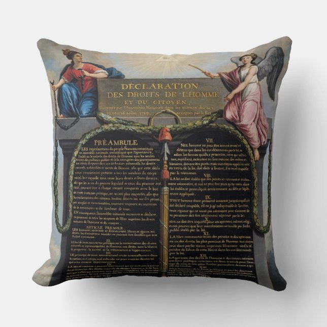 Coussin Déclaration des droites de l'homme et du citoyen (Recto)