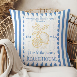 Coussin Déco personnalisée de la maison de plage Lemon Bea