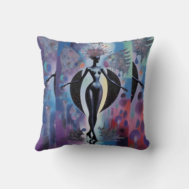 Coussin Déco rêverie - Art de Ken Gage (Verso)