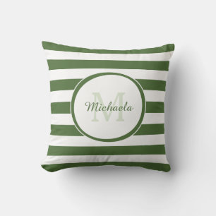 Coussin Décontracté grand angle avec nom monogramme en ver