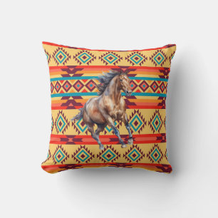 Coussin Décor amérindien Wild Horse