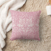 Coussin Décor Art Forêt Oiseaux Lapins Roses (Couverture)