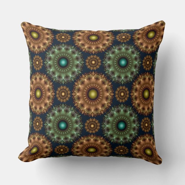 Coussin Décor brillant fractal brillant orné (Recto)