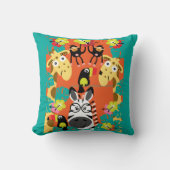 Coussin Décor d'animaux de la jungle de pépinière (Recto)