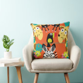 Coussin Décor d'animaux de la jungle de pépinière (Chaise)