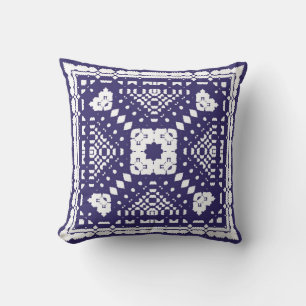 Coussin Décor d'azulejos portugal ornementale. Dessin manu