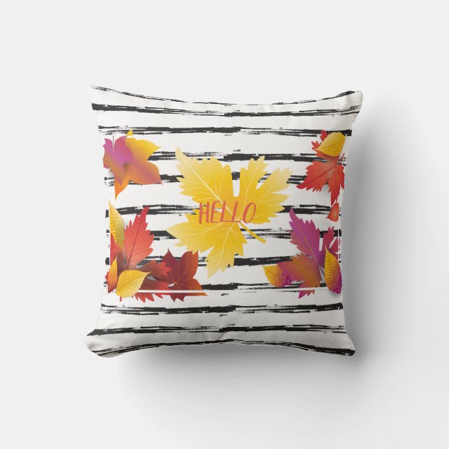 Coussin Décor de brosse de feuille d'érable d'automne de (Recto)