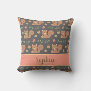 Coussin Décor de chambre d'enfant à motif de glands de noi