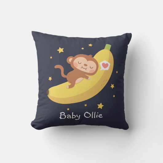 Coussin Décor de chambre d'enfants drôle de singe mignon é (Recto)