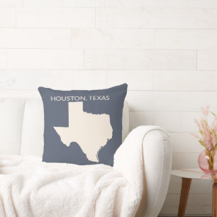 Coussin Décor de la carte d'état du Texas