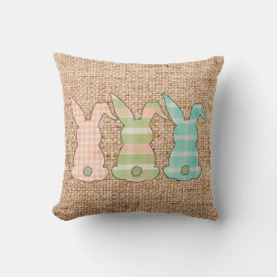 Coussin Décor de la maison lapin de Pâques