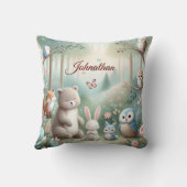 Coussin Décor de la pépinière, animaux de la mignonne de l (Verso)