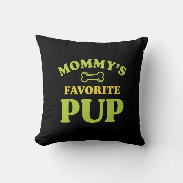 Coussin Décor de maman pour son chien préféré (Recto)