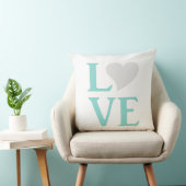 Coussin Décor de mariage amour sarcelle bleu et blanc de l (Chaise)
