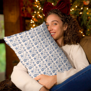 Coussin Décor de Noël dans le Delft Blue