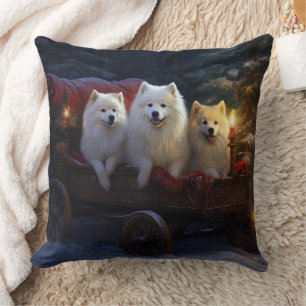 Coussin Décor de Noël Eskimo Snowy Sleigh