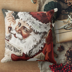 Coussin Décor de Noël Vintage Noël Père Noël