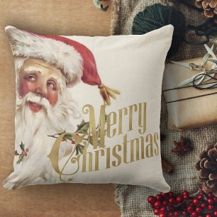 Coussin Décor de Noël Vintage Noël Père Noël