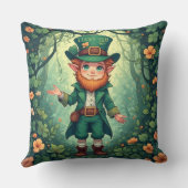 Coussin Décor de nurserie enchanté de lutin de la forêt en (Verso)