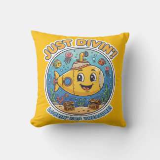 Coussin Décor de nurserie nautique sous-marin mignon