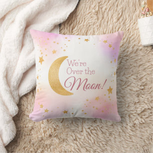 Coussin Décor de nurserie pour bébé fille rose rêveur au-d