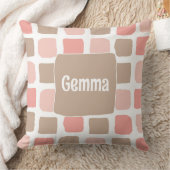 Coussin Décor de pépinière bleu et naturel pour filles (Couverture)