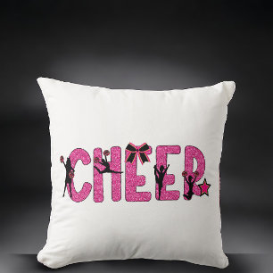 Coussin Décor de pompons de pom-pom girls en paillettes ro