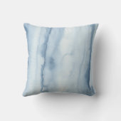 Coussin Décor de salon aquarelle bleu poussiéreux (Verso)