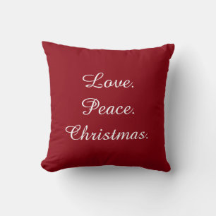 Coussin Décor de vacances Amour Paix Noël