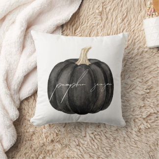 Coussin Décor d'Halloween Saison Citrouille Noire Gothique