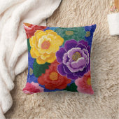 Coussin Décor d'oreiller fleuri coloré (Couverture)
