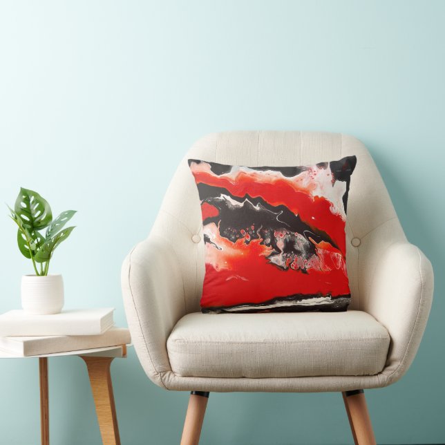 Coussin Décor d'oreiller rouge Abstrait Vermillion (Chaise)