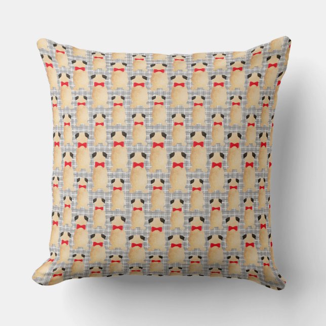 Coussin Décor du Carlin de Noël (Recto)