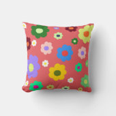Coussin Décor Floral Fleur de printemps rétro (Recto)