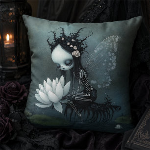 Coussin Décor Halloween squelette de fée de fantasy gothiq