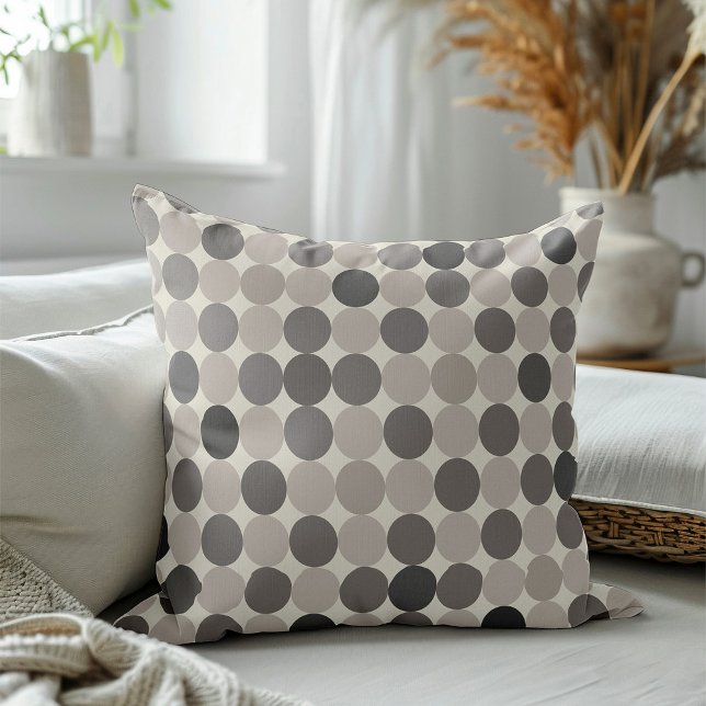 Coussin Décor invité Wow Cercles Liés Gris Moderne (Créateur téléchargé)