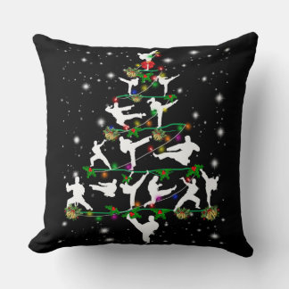 Coussin Décor karaté Arbre de Noël Ornements personnalisés
