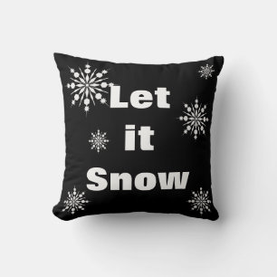 Coussin Décor Laisser neiger Cristal Flocon de neige Noël