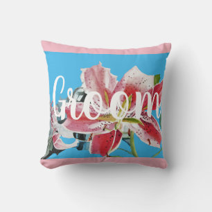 Coussin Décor Mariage Lily rose Retro Groom