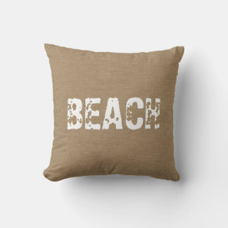 Coussin Décor marin shabby en jute