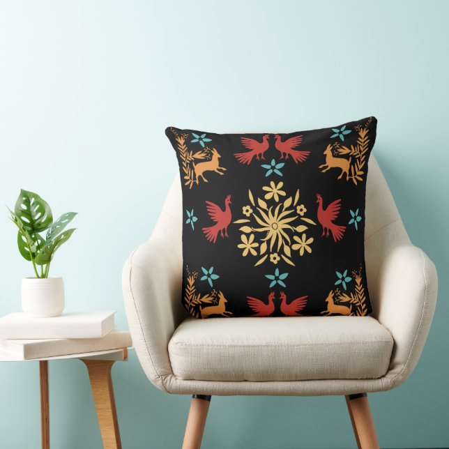 Coussin Décor mexicain Otomi (Chaise)