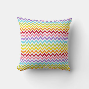 Coussin Décor Moderne Chevron Arc-en-ciel Coloré
